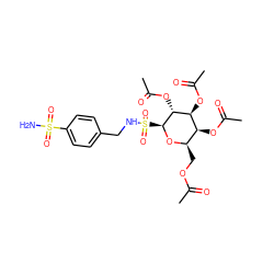 CC(=O)OC[C@H]1O[C@@H](S(=O)(=O)NCc2ccc(S(N)(=O)=O)cc2)[C@H](OC(C)=O)[C@@H](OC(C)=O)[C@H]1OC(C)=O ZINC000049783910