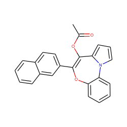 CC(=O)OC1=C(c2ccc3ccccc3c2)Oc2ccccc2-n2cccc21 ZINC000013757576