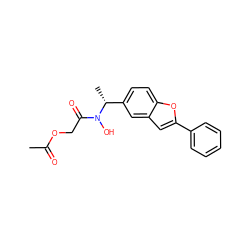 CC(=O)OCC(=O)N(O)[C@H](C)c1ccc2oc(-c3ccccc3)cc2c1 ZINC000013738960