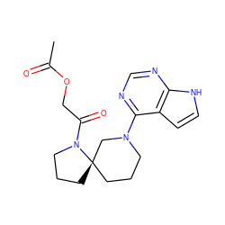 CC(=O)OCC(=O)N1CCC[C@@]12CCCN(c1ncnc3[nH]ccc13)C2 ZINC000143587852