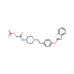 CC(=O)OCC(=O)NC1CCN(CCc2ccc(Oc3nc4ccccc4s3)cc2)CC1 ZINC000040412450