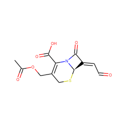 CC(=O)OCC1=C(C(=O)O)N2C(=O)/C(=C/C=O)[C@H]2SC1 ZINC000013740791