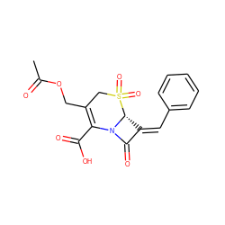 CC(=O)OCC1=C(C(=O)O)N2C(=O)/C(=C/c3ccccc3)[C@H]2S(=O)(=O)C1 ZINC000003826256