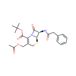 CC(=O)OCC1=C(C(=O)OC(C)(C)C)N2C(=O)[C@@H](NC(=O)Cc3ccccc3)[C@H]2SC1 ZINC000061943187