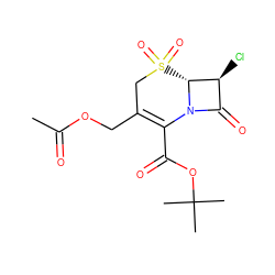 CC(=O)OCC1=C(C(=O)OC(C)(C)C)N2C(=O)[C@H](Cl)[C@H]2S(=O)(=O)C1 ZINC000005161266