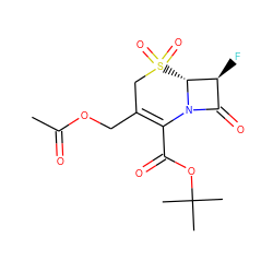 CC(=O)OCC1=C(C(=O)OC(C)(C)C)N2C(=O)[C@H](F)[C@H]2S(=O)(=O)C1 ZINC000026502405