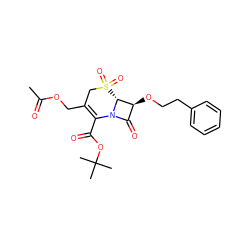 CC(=O)OCC1=C(C(=O)OC(C)(C)C)N2C(=O)[C@H](OCCc3ccccc3)[C@H]2S(=O)(=O)C1 ZINC000026506524