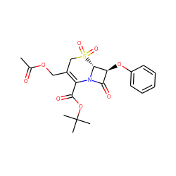 CC(=O)OCC1=C(C(=O)OC(C)(C)C)N2C(=O)[C@H](Oc3ccccc3)[C@H]2S(=O)(=O)C1 ZINC000026502108