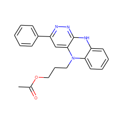 CC(=O)OCCCN1c2ccccc2Nc2nnc(-c3ccccc3)cc21 ZINC000002298714