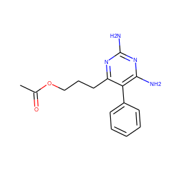 CC(=O)OCCCc1nc(N)nc(N)c1-c1ccccc1 ZINC000013559293