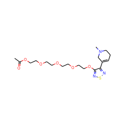 CC(=O)OCCOCCOCCOCCOc1nsnc1C1=CCCN(C)C1 ZINC000013527362