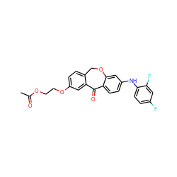 CC(=O)OCCOc1ccc2c(c1)C(=O)c1ccc(Nc3ccc(F)cc3F)cc1OC2 ZINC000103271962