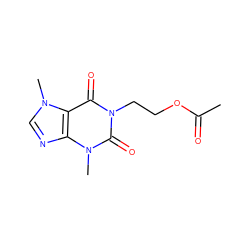 CC(=O)OCCn1c(=O)c2c(ncn2C)n(C)c1=O ZINC000026259228