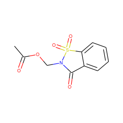 CC(=O)OCN1C(=O)c2ccccc2S1(=O)=O ZINC000013738167