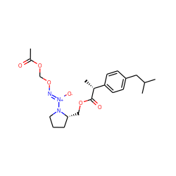 CC(=O)OCO/N=[N+](\[O-])N1CCC[C@H]1COC(=O)[C@H](C)c1ccc(CC(C)C)cc1 ZINC000040875800