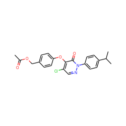 CC(=O)OCc1ccc(Oc2c(Cl)cnn(-c3ccc(C(C)C)cc3)c2=O)cc1 ZINC000066136483