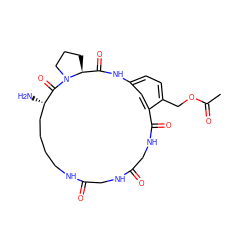 CC(=O)OCc1ccc2cc1C(=O)NCC(=O)NCC(=O)NCCCC[C@H](N)C(=O)N1CCC[C@H]1C(=O)N2 ZINC000013779739