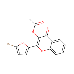 CC(=O)Oc1c(-c2ccc(Br)o2)oc2ccccc2c1=O ZINC000001978539