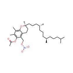 CC(=O)Oc1c(C)c(C)c2c(c1CO[N+](=O)[O-])CC[C@](C)(CCC[C@H](C)CCC[C@H](C)CCCC(C)C)O2 ZINC000028876902