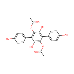 CC(=O)Oc1c(O)c(-c2ccc(O)cc2)c(OC(C)=O)c(O)c1-c1ccc(O)cc1 ZINC000014721711