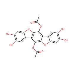 CC(=O)Oc1c2oc3cc(O)c(O)cc3c2c(OC(C)=O)c2oc3cc(O)c(O)cc3c12 ZINC000006003027