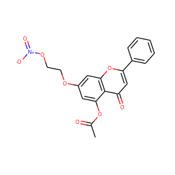 CC(=O)Oc1cc(OCCO[N+](=O)[O-])cc2oc(-c3ccccc3)cc(=O)c12 ZINC000049785128