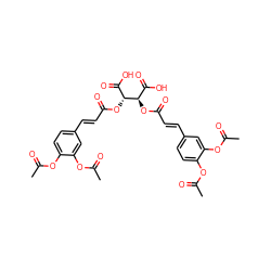 CC(=O)Oc1ccc(/C=C/C(=O)O[C@H](C(=O)O)[C@H](OC(=O)/C=C/c2ccc(OC(C)=O)c(OC(C)=O)c2)C(=O)O)cc1OC(C)=O ZINC000027188037