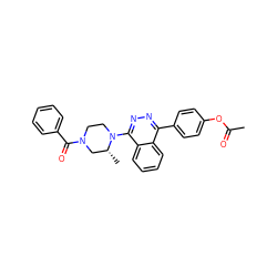 CC(=O)Oc1ccc(-c2nnc(N3CCN(C(=O)c4ccccc4)C[C@H]3C)c3ccccc23)cc1 ZINC000058538472