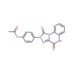 CC(=O)Oc1ccc(-n2nc3c(=O)[nH]c4ccccc4n3c2=O)cc1 ZINC000013580743