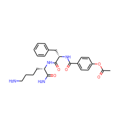 CC(=O)Oc1ccc(C(=O)N[C@@H](Cc2ccccc2)C(=O)N[C@@H](CCCCN)C(N)=O)cc1 ZINC000096909408