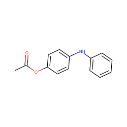 CC(=O)Oc1ccc(Nc2ccccc2)cc1 ZINC000003219175