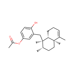 CC(=O)Oc1ccc(O)c(C[C@]2(C)[C@@H](C)CC[C@]3(C)C(C)=CCC[C@H]32)c1 ZINC000006037778