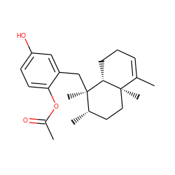 CC(=O)Oc1ccc(O)cc1C[C@]1(C)[C@@H](C)CC[C@]2(C)C(C)=CCC[C@H]21 ZINC000040413528