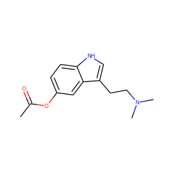 CC(=O)Oc1ccc2[nH]cc(CCN(C)C)c2c1 ZINC000013745603