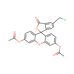 CC(=O)Oc1ccc2c(c1)Oc1cc(OC(C)=O)ccc1C21OC(=O)c2cc(CCl)ccc21 ZINC000014982412