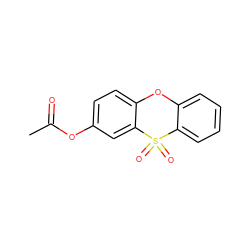 CC(=O)Oc1ccc2c(c1)S(=O)(=O)c1ccccc1O2 ZINC000013779763