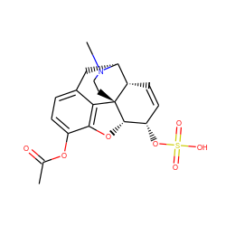 CC(=O)Oc1ccc2c3c1O[C@H]1[C@@H](OS(=O)(=O)O)C=C[C@H]4[C@@H](C2)N(C)CC[C@]314 ZINC000003976913