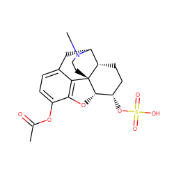 CC(=O)Oc1ccc2c3c1O[C@H]1[C@@H](OS(=O)(=O)O)CC[C@H]4[C@@H](C2)N(C)CC[C@]314 ZINC000036221927