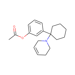 CC(=O)Oc1cccc(C2(N3CC=CCC3)CCCCC2)c1 ZINC000026279553