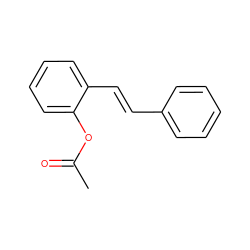 CC(=O)Oc1ccccc1/C=C/c1ccccc1 ZINC000003844951