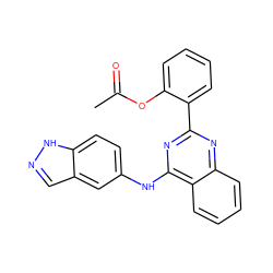 CC(=O)Oc1ccccc1-c1nc(Nc2ccc3[nH]ncc3c2)c2ccccc2n1 ZINC000200271484