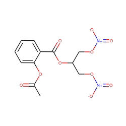 CC(=O)Oc1ccccc1C(=O)OC(CO[N+](=O)[O-])CO[N+](=O)[O-] ZINC000001893516