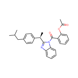 CC(=O)Oc1ccccc1C(=O)n1c([C@H](C)c2ccc(CC(C)C)cc2)nc2ccccc21 ZINC000084710761
