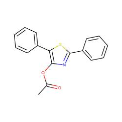 CC(=O)Oc1nc(-c2ccccc2)sc1-c1ccccc1 ZINC000000012811