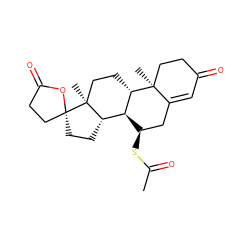 CC(=O)S[C@@H]1CC2=CC(=O)CC[C@]2(C)[C@H]2CC[C@@]3(C)[C@@H](CC[C@@]34CCC(=O)O4)[C@@H]21 ZINC000003861599