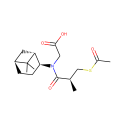 CC(=O)SC[C@@H](C)C(=O)N(CC(=O)O)[C@H]1CC[C@H]2C[C@H]1C2(C)C ZINC000261130017