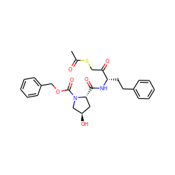 CC(=O)SCC(=O)[C@H](CCc1ccccc1)NC(=O)[C@@H]1C[C@@H](O)CN1C(=O)OCc1ccccc1 ZINC000103270990