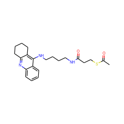 CC(=O)SCCC(=O)NCCCCNc1c2c(nc3ccccc13)CCCC2 ZINC000084727291