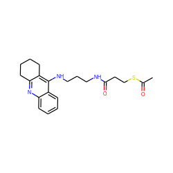 CC(=O)SCCC(=O)NCCCNc1c2c(nc3ccccc13)CCCC2 ZINC000084670341