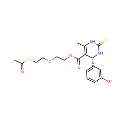 CC(=O)SCCOCCOC(=O)C1=C(C)NC(=S)N[C@@H]1c1cccc(O)c1 ZINC000028827164